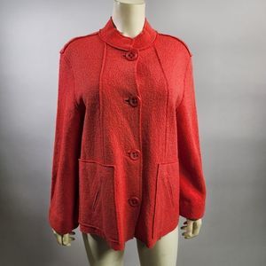 Coldwater Creek Orange Teddy Coat